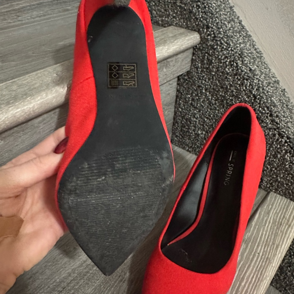 Call It Spring Vibrant Red Heels - Picture 3 of 3